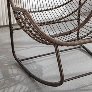 2025 Luxury Rocking Recliner - Zero-Gravity Rattan Chair for Napping & Lounging, Includes Ottoman!